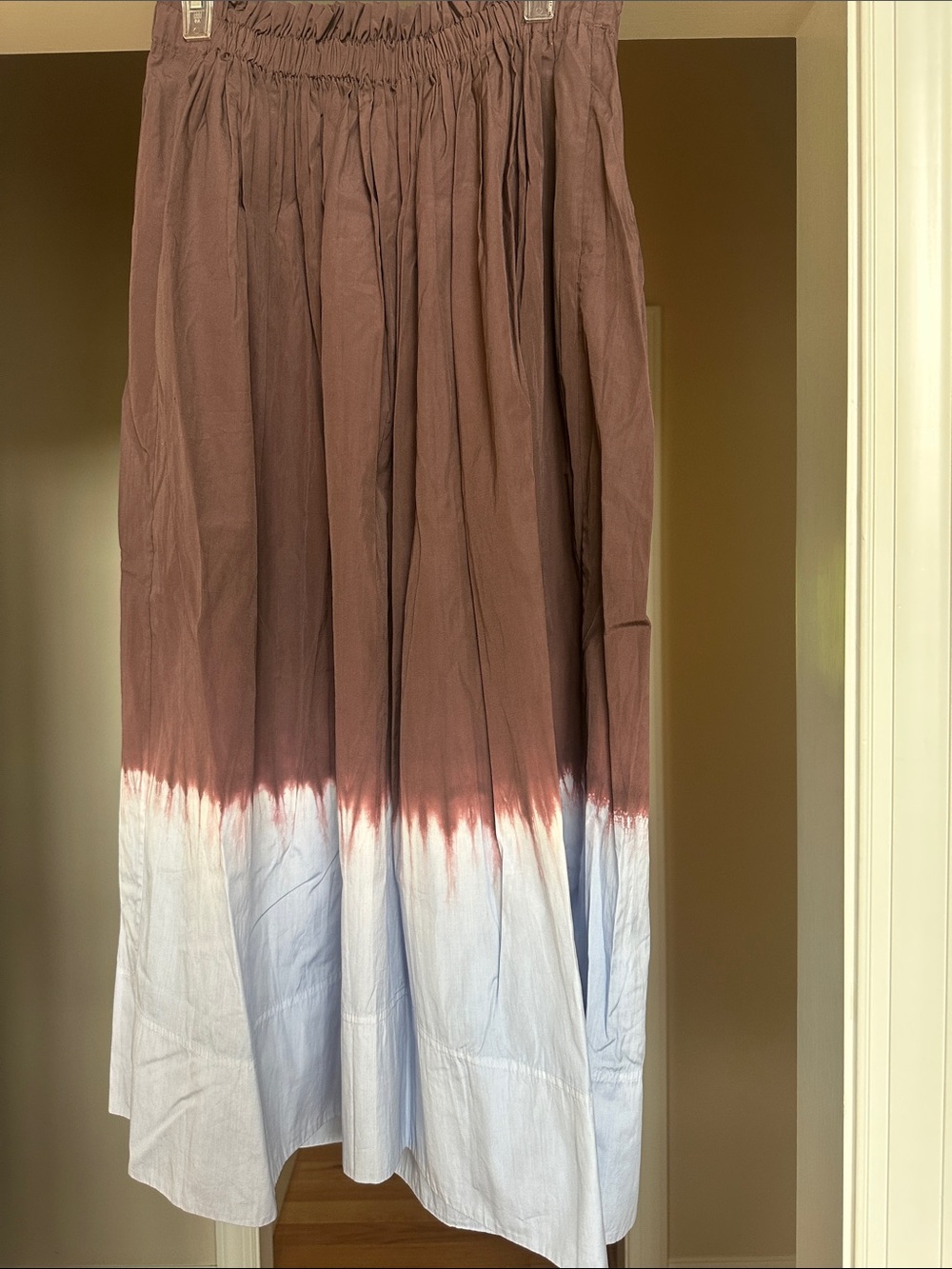 A.L.C. Brown to Light Blue Dip-Dye Maxi Skirt